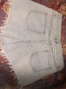 Distressed Denim Shorts