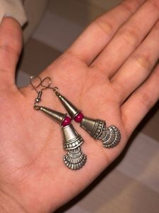 Boho Silver Tone Dangling Earrings