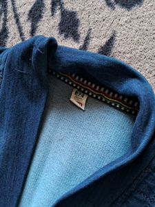 Blue Denim Sleeveless Jacket