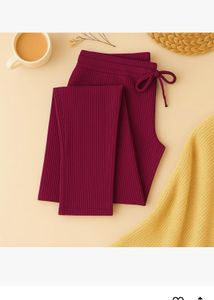 Ribbed Wide-Leg Lounge Pants
