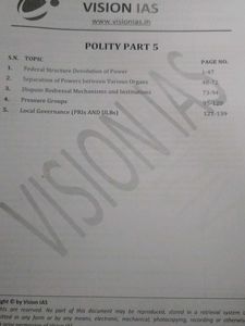 Vision IAS Polity Part 5 Book