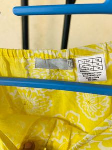 Vibrant Yellow Floral Print Kurta