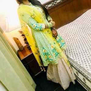 Pakistani sharara set.