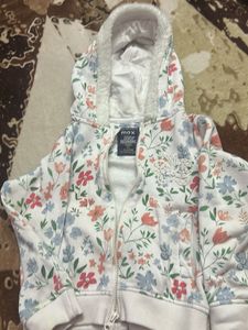 Floral Zip-Up Hoodie