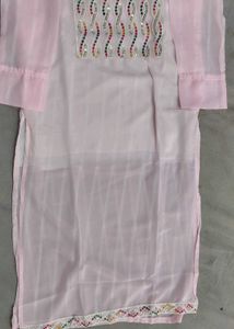 Pretty Pink Embroidered Kurta