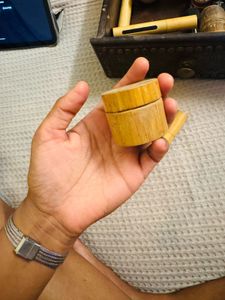 wooden makeup kit ..lip stick , mascara , foundati