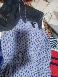 H&amp;M Blue Patterned dress