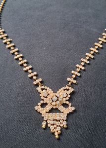 Sparkling Rhinestone Butterfly Necklace