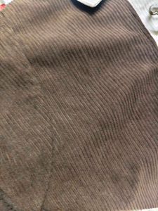 Brown Cropped Collared Top