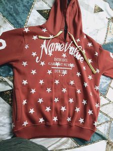 Red Star Print Hoodie