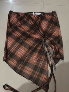 Plaid Crop Top &amp; Maxi Skirt Set