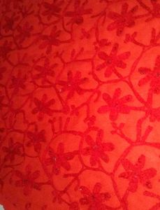 Red Embroidered Kurta