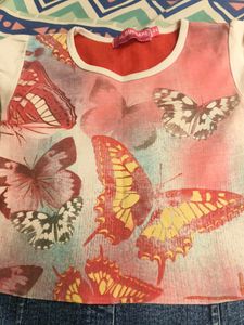 Cute Butterfly Denim Dress