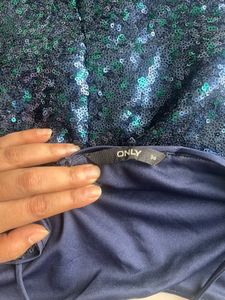 Sparkling Sequin Ombre blue Mini Dress