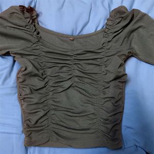 Ruched Puff Sleeve Top