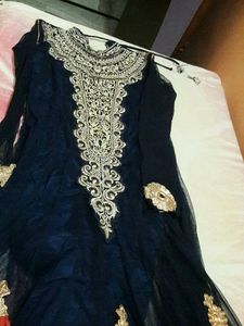 Elegant Navy Blue Embellished Kurti
