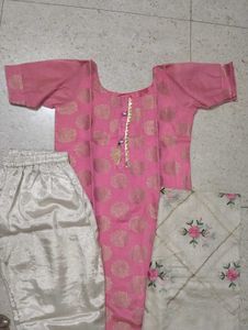 Elegant Pink Kurta Set with Dupatta