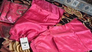 Beautiful Pink Palazzo Pants with Lace Trim