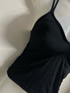 Black Bikini Top Tankini Style