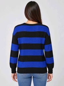 Blue &amp; Black Striped Sweater