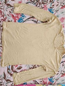 Cream Long Sleeve Top