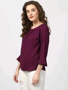 Purple Bell Sleeve Top