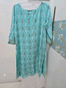 Sky Blue Printed Kurta