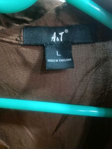Brown Button-Down Dress