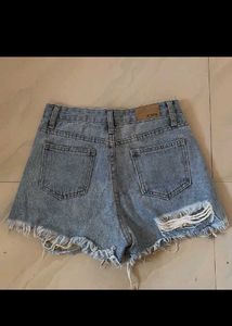 Distressed Denim Shorts ( New )