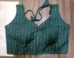 Sleeveless Green Blouse