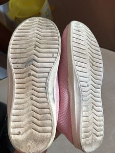 Pink Casual Lace-Up Sneakers