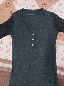 (NEW)*Texco Black Lace Top