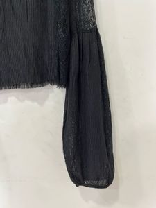 black mesh top