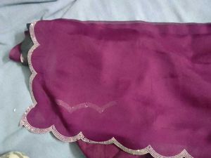 Elegant Purple saree with Border