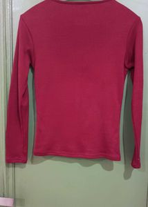 Chic maroon Square Neck Top
