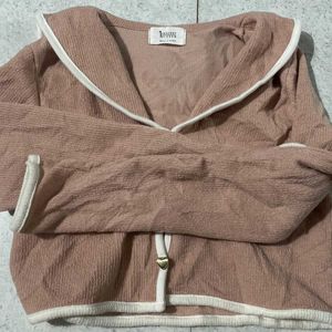 Sailor Pink Collar Cardigan