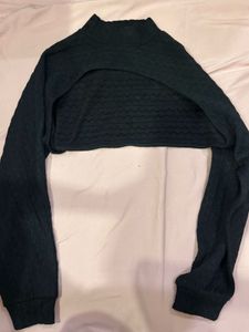 Black Cropped Knit Sweater bolero
