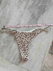 Leopard Print Thong Bikini Bottom
