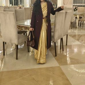 Golden Sequins Saree