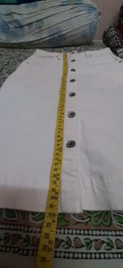 Roadster White Skirt  Waist-28 front buttons