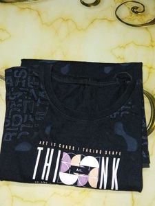 Graphic Print Black T-Shirt