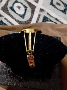 Archies Embellished Gold Tone Watch