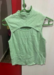 Sage Green Crop Top