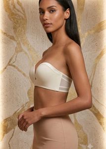 Strapless Beige push up Bra(32D)