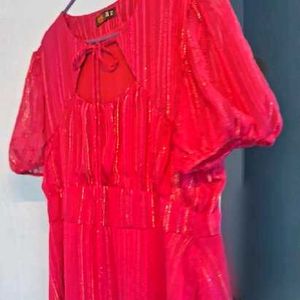 Vibrant Pink Striped Dress