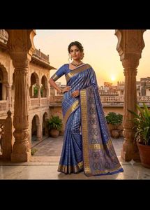 Elegant Blue Silk Saree