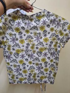 Floral Butterfly Crop Top