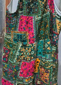 Boho Patchwork Peplum Top