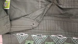 kid's Green Embroidered Kurta