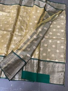 tissue Banarasi saree without blouse